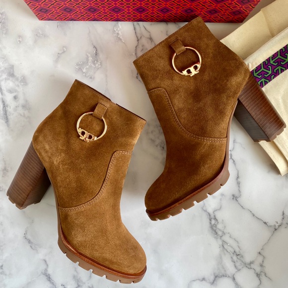 Tory Burch Shoes - Tory Burch Sofia Brown Lug Sole Booties.